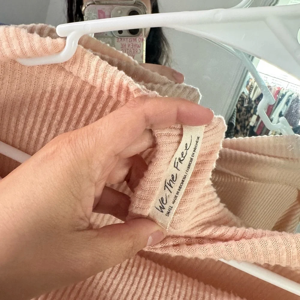 Free People Slouchy Main Squeeze Hacci Top- Nectar